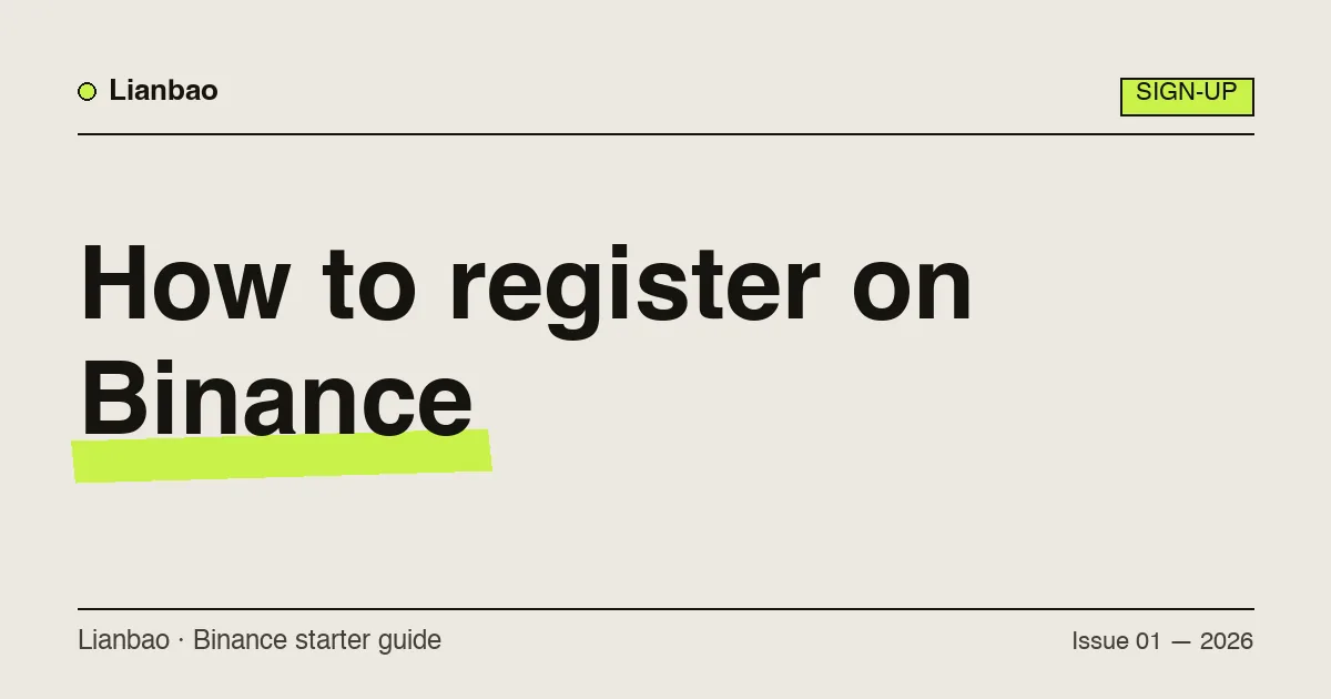 Binance registration guide cover