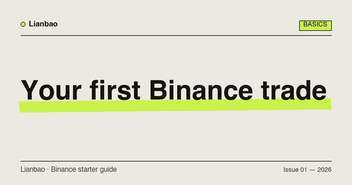 The Binance spot trading interface, showing a beginner's first-order flow to buy USDT and BTC